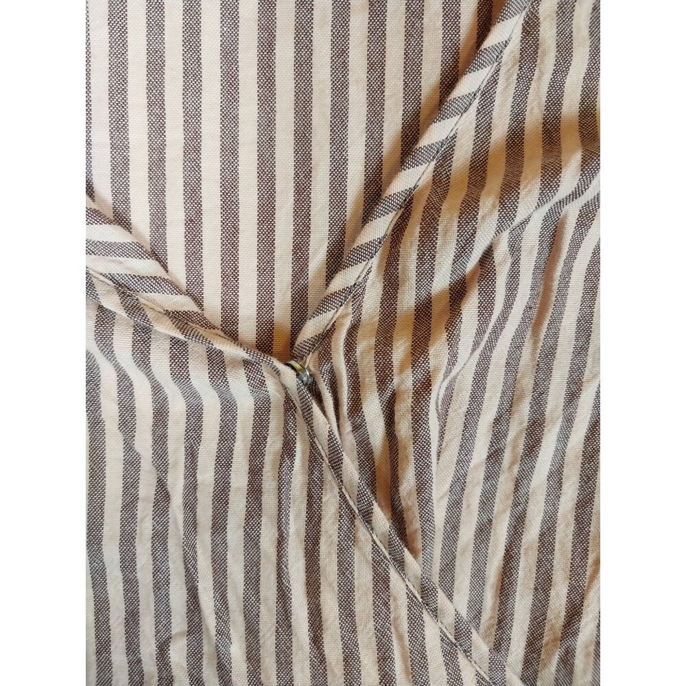 Madewell Puff-Sleeve Peplum Wrap Top in Stripe Sz S - Picture 5 of 11
